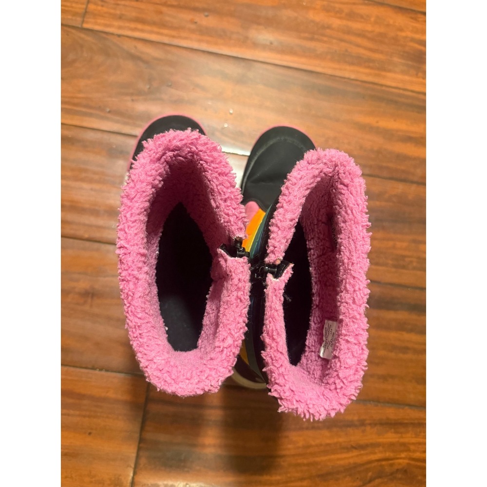 Merrell Snow Crush 2.0 Waterproof Winter Boots Rainbow Stripe Pink Faux Fur 7M - Picture 6 of 11